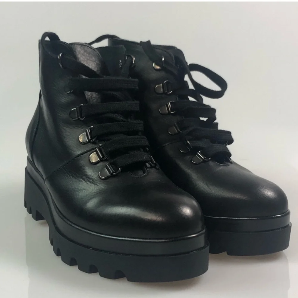 Barney’s New York Platform Combat Boots 8 (39)